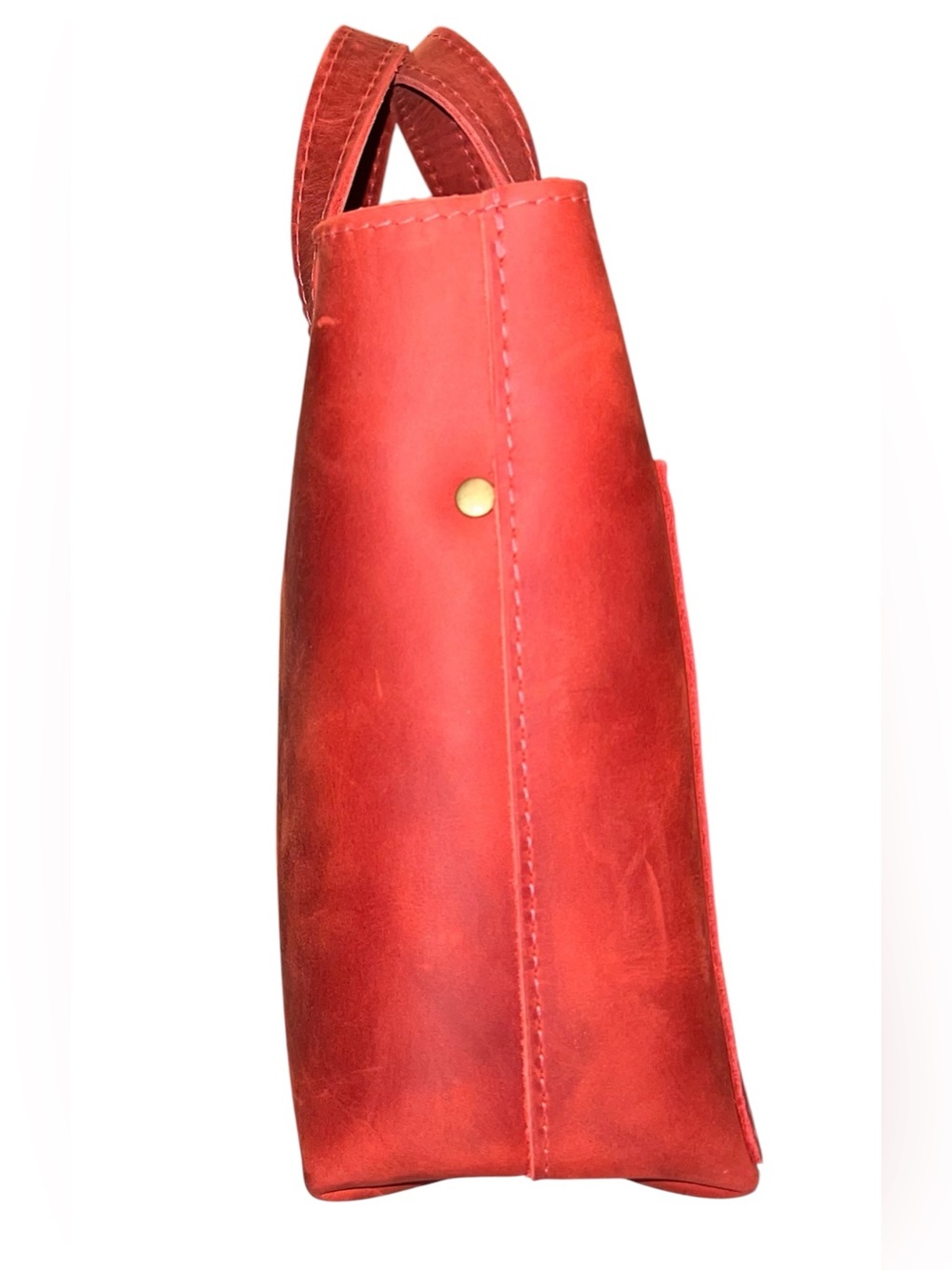 Portland Leather Mini Zipper Crossbody Tote in Phoenix Red - NWT - Picture 5 of 7